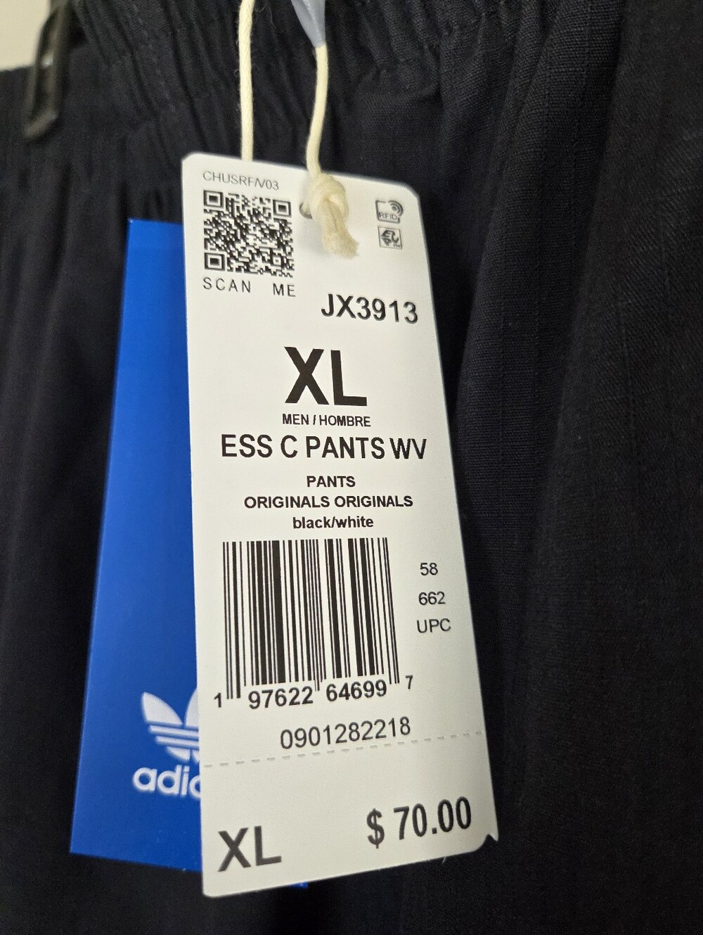 adidas Black Cargo Pants with Side Pockets - Picture 4 of 10